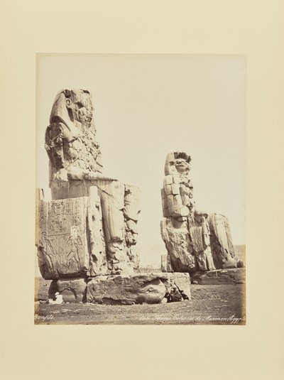 Theben. Memnons kolosser (Egypten) af Félix Bonfils