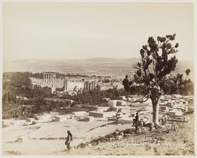Oversigt over Baalbek, Syrien #438 af Félix Bonfils