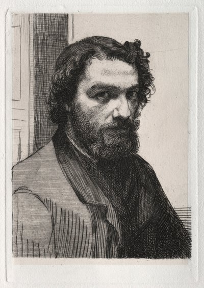 Alphonse Legros, 1861 trykt 1875. af Felix Bracquemond