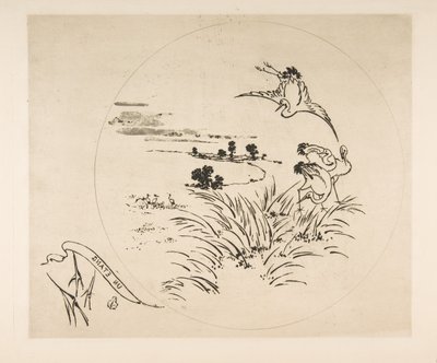 Dekoration til en tallerken: A Pond, 1870. af Felix Bracquemond
