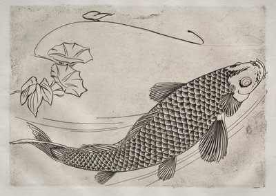 Middagsservice (Rousseau-service): Stor fisk i japansk stil (nr. 19) af Felix Bracquemond