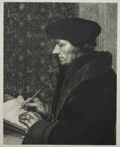 Erasmus, efter Holbein, 1863. af Felix Bracquemond
