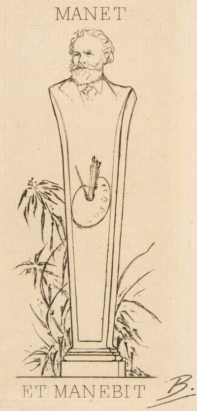 Ex-libris af Manet, 1875. af Felix Bracquemond
