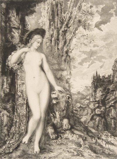 Den amorøse løve, 1886. af Felix Bracquemond