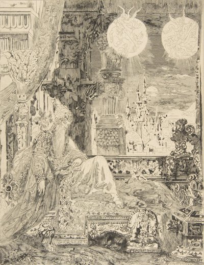 Drømmen om en mogul-indbygger, 1886. af Felix Bracquemond