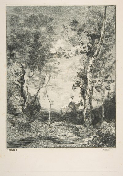 Den hvide hest, 1858. af Felix Bracquemond