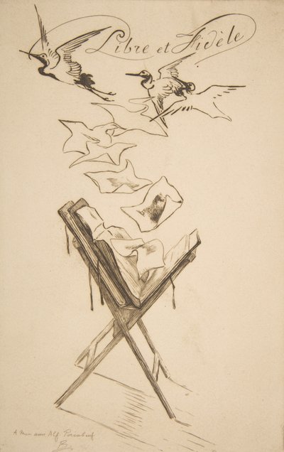 Fri og trofast, 1878. af Felix Bracquemond