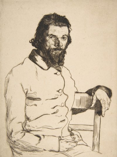 Portræt af Charles Meryon, 1853. af Felix Bracquemond