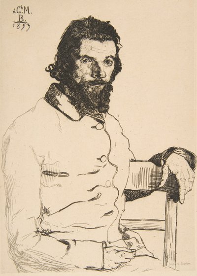 Portræt af Charles Meryon, 1853. af Felix Bracquemond