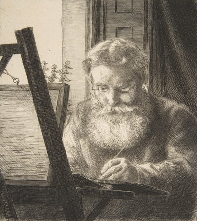 Portræt af Edwin Edwards, 1872. af Felix Bracquemond