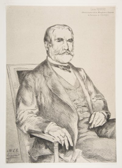 Portræt af Louis Robert, 1873. af Felix Bracquemond