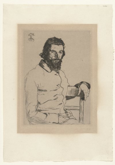 Portræt af kunstneren Charles Méryon af Felix Bracquemond