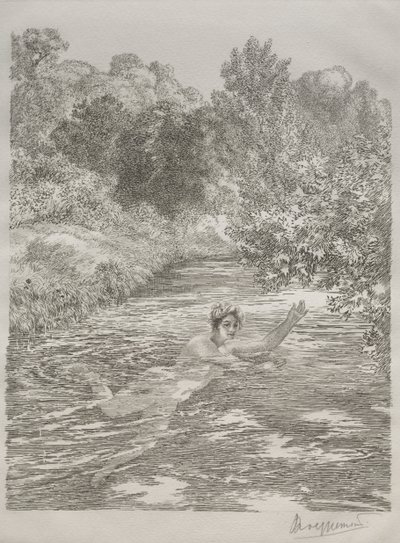 Bademanden af Felix Bracquemond