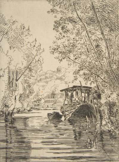 Farverens båd Bas-Meudon, ca. 1868. af Felix Bracquemond