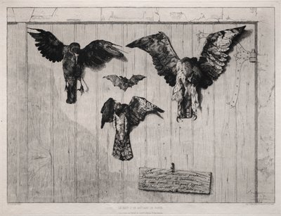The Top of the Swing-door, 1852 trykt 1865. af Felix Bracquemond
