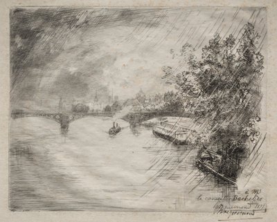 Udsigt over broen Saint-Pères af Felix Bracquemond