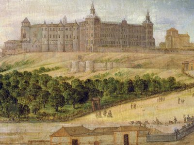Udsigt over Alcazar i Madrid af Felix Castello