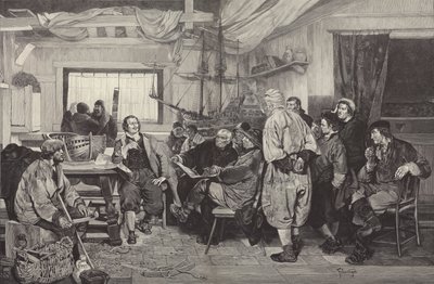 Peter den Store blev undervist i skibsbygningskunsten i Holland i 1697 (gravering) af Felix Cogen