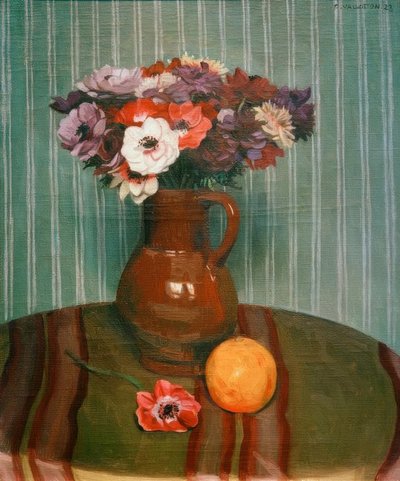 Anemoner og appelsin af Felix Edouard Vallotton