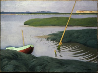 Båd i Berville, 1918 af Felix Edouard Vallotton
