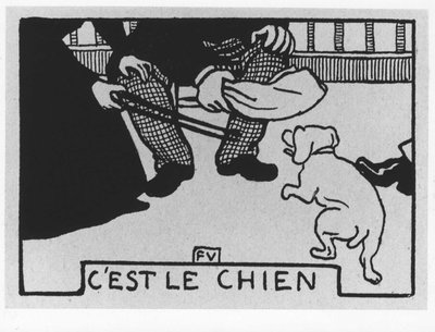 Gulerodshår: ""det er hunden"", Jules Renard, illustration af Felix Vallotton, red. Flammarion. af Felix Edouard Vallotton