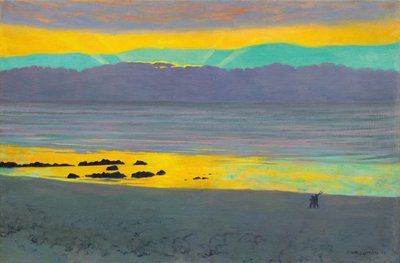 Gul og grøn solnedgang, 1911. af Felix Edouard Vallotton