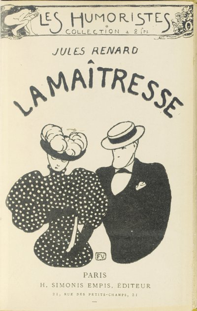 Forside af "The Mistress" af Jules Renard, 1896 af Felix Edouard Vallotton