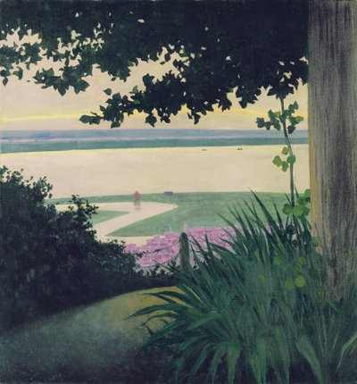 Honfleur og Seinebugten, 1910 af Felix Edouard Vallotton