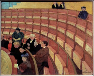 Det tredje galleri på Theatre du Chatelet Maleri af Felix Vallotton (1865-1925) (ec.suiss.) 1895 Søn. 0,49x0,61 m Paris, musee d