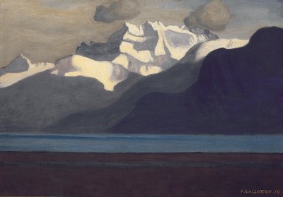 Genevesøen og Dents-du-Midi, 1919 af Felix Edouard Vallotton