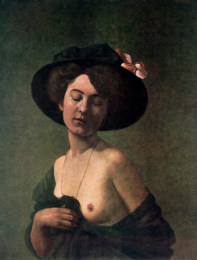 Lady in a Hat, 1908. af Felix Edouard Vallotton