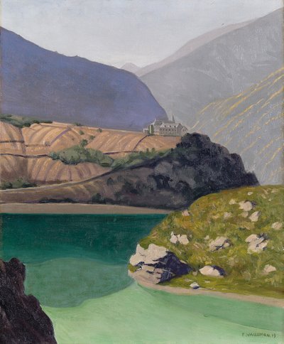 Lake Geronde, Sierre, 1919 af Felix Edouard Vallotton