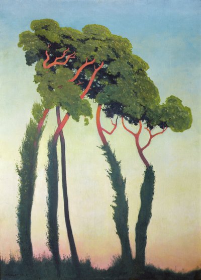 Landskab med træer af Felix Edouard Vallotton
