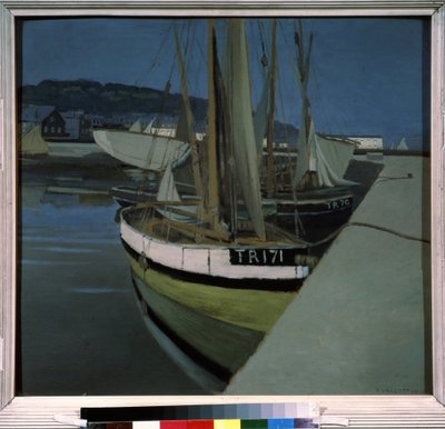 ""Havnen"" (Havnen) Maleri af Felix Edouard Vallotton (1865-1925) 1901 (nabis) Moskva. Pushkin Museum of Fine Arts af Felix Edouard Vallotton