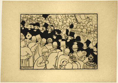 Paradere gennem gaderne i enkelt fil af Felix Edouard Vallotton