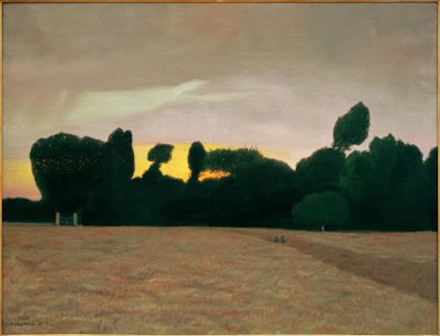 Normandiet landskab, solnedgang af Felix Edouard Vallotton