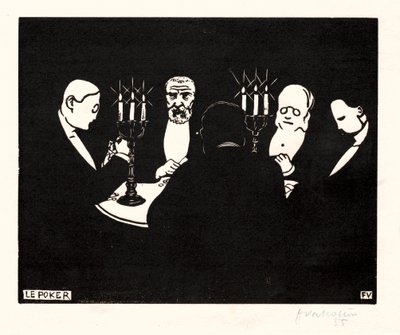 Poker, 1896. af Felix Edouard Vallotton