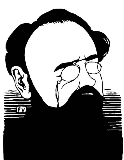 Portræt af Emile Zola (1840-1902), fransk forfatter. Gravering af Felix Edouard Vallotton (1865-1925) af Felix Edouard Vallotton
