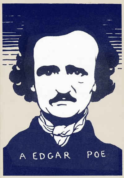 Portræt af den amerikanske forfatter og digter Edgar Allan Poe (1809-1849), illustration af Felix Vallotton (1865-1925) af Felix Edouard Vallotton
