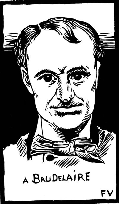 Portræt af Charles Baudelaire (1821-1867) af Felix Edouard Vallotton