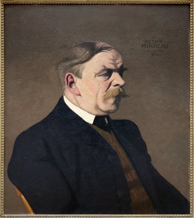Portræt af Octave Mirbeau (1848-1917), forfatter, fransk journalist, Oliemaleri af Felix Vallotton (1865-1925), udført i 1902. Fotografi, KIM Youngtae, Grenoble, Musee de Grenoble. af Felix Edouard Vallotton