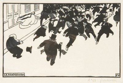 Demonstrationen, 1893 af Felix Edouard Vallotton