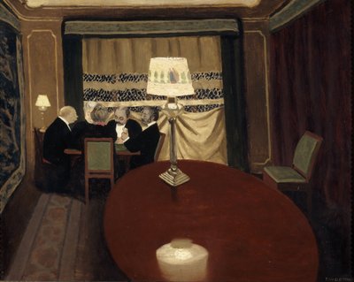 Pokerspillet, 1902 af Felix Edouard Vallotton