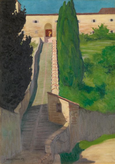 Trappen i San Marco-klosteret, Perugia, 1913 af Felix Edouard Vallotton