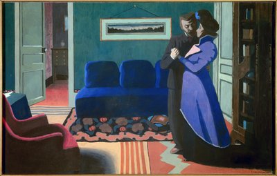 Besøgsmaleriet af Felix Vallotton (1865-1925) (ec.suiss) 1899 Zürich, Kunsthalle af Felix Edouard Vallotton