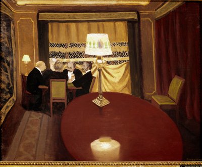 Pokerspillet. Maleri af Felix Vallotton (1865-1925) af Felix Edouard Vallotton