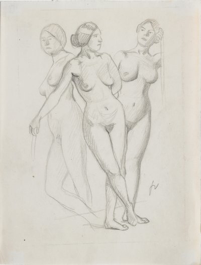 Tre nåder, studie af Felix Edouard Vallotton