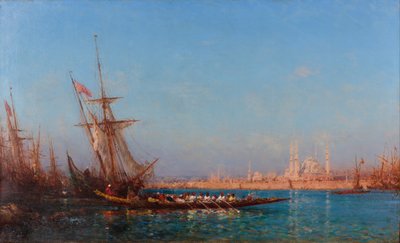 Udsigt over Istanbul, anden halvdel af det 19. århundrede. af Félix Ziem