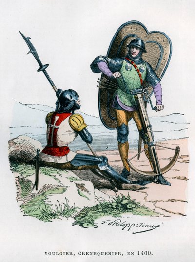 Soldater, 1400 1882-1884. af Felix Henri Emmanuel Philippoteaux