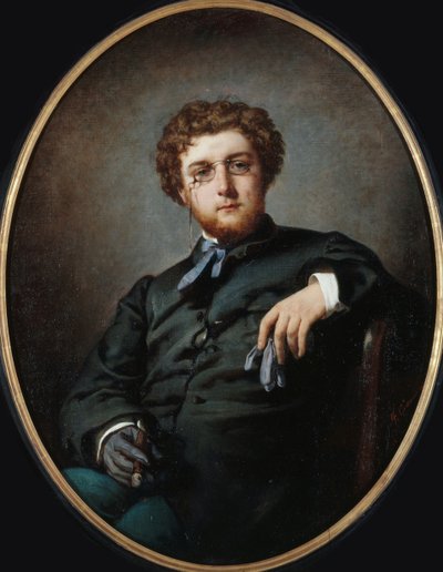 Portræt af komponisten Georges Bizet 1838-1875, ca 1865. af Felix Henri Giacomotti